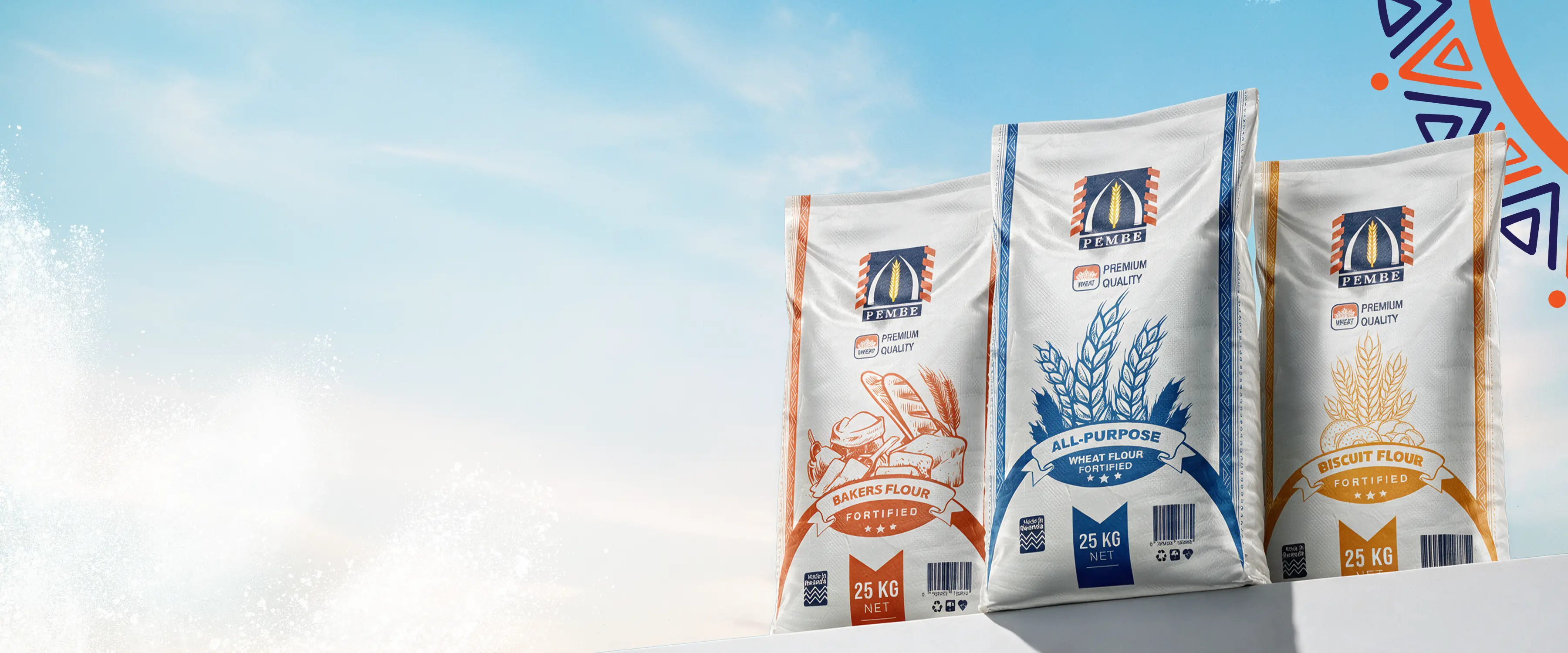 Pembe Bakers, All-Purpose and Biscuit flour in 25kg bags
